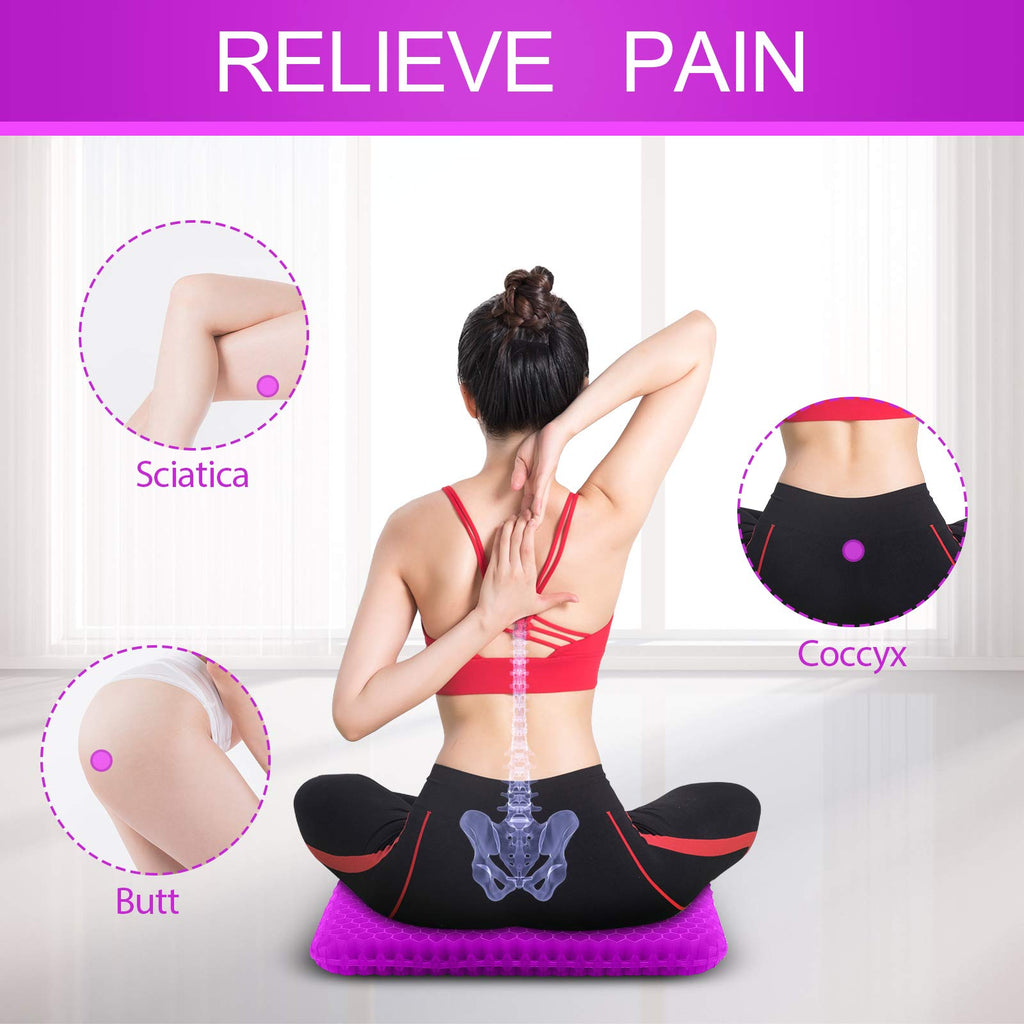 KYSMOTIC Gel Seat Cushion for Long Sitting (Super Large & Thick), Soft & Breathable, Gel Cushion for Wheelchair, Gel Chair Cushion for Hip Pain, Gel Seat Cushion for Office Chair