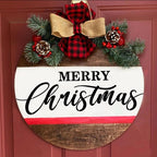 Christmas Stencils for Painting 12” Xmas Stencil for Wood Half Round Holiday Stencils Merry Christmas Let It Snow Templates for Porch Door Home Decor