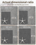 Blvornl Frosted Clear Chair Mat for High Pile Carpet and Hardwood Floor, 32.3"*53" Hard Material Chair Mat, Heavy Duty Computer Chair Mats for Rolling Chairs, Desk Floor Rug for Office and Home Grey