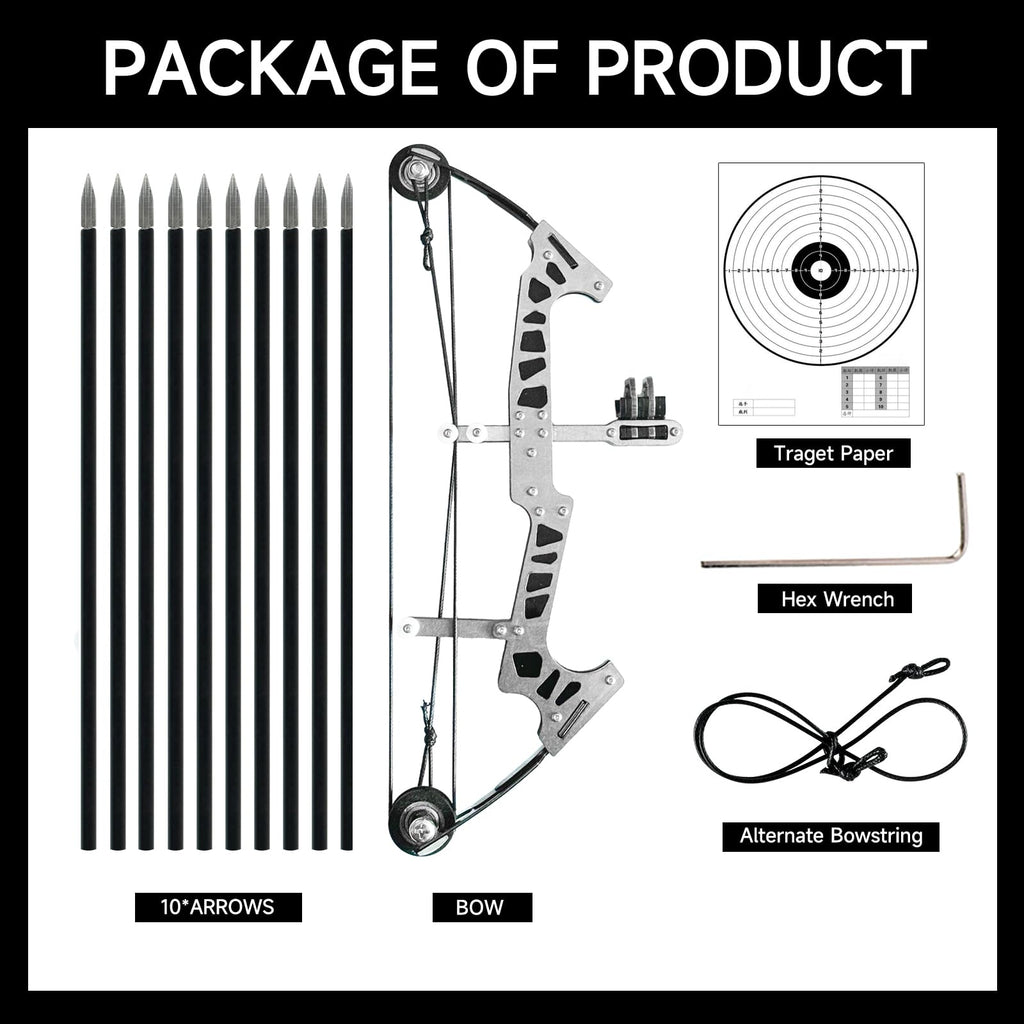 Archery Bow Set Compound Bow Stainless Steel Training Bow Outdoor Sports Hunting Cool Stuff Professional Competition