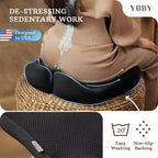 YBBY Seat Cushion for Sciatica - Pressure Seat Cushion for Tailbone Pain Relief – X-Large 20.4 in Memory Foam Coccyx Pillow, Desk Chair & Wheelchair & Truck & Car Seat Cushion