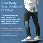 The Plane Standing Desk Balance Board - 360 Degree Rocker Board for Balance, Fatigue, and Desk Exercise - Sustainably Made, Anti Slip Wobble Balance Board - Premium Standing Desk Accessories