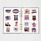 50Pcs Donald Trump Stickers, Trump 2024 Stickers, Funny USA Presidential Election Stickers for Water Bottles, American Flag Gifts for Kids Men and Women (Trump 50)