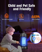DEEZEE Bug Zapper Outdoor， 4200V Mosquito Zapper Indoor，20W Electric Fly Zapper ，Insect Zapper&Mosquito Killer lamp for Home, Patio, Kitchen, Backyard, Camping, Plug-in