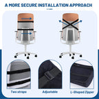 QUTOOL Orthopedic Seat Cushion and Lumbar Support Pillow for Office Chair & Car, Memory Foam with Washable Cover Ergonomic Desk Chair Cushion for Tailbone, Lower Back Pain, Sciatica Relief