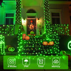 YEGUO Green Christmas Lights, 200 LED String Lights Outdoor Waterproof, 8 Modes 66ft Christmas Lights Plug in