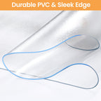 Yecaye Desk Chair Mat for Hardwood Floor, 48"×36" Office PVC Computer Chair Mat, Floor Protector for Rolling Chairs