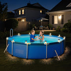 JEMULICE Solar Pool Lights for Above Ground Pools, LED Energy Saving Warm White Light, Waterproof for Frame Swimming Pools Night Accessories (6 Pcs)