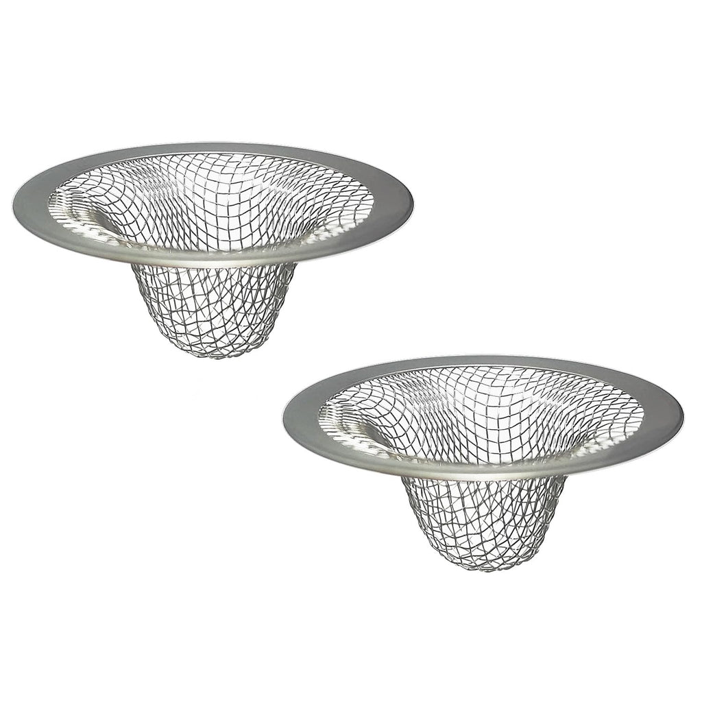 1.0" Small Drain Strainer, Sink Drain Hair Catcher, Bathroom Sink Drain Strainer, 2PCS Drain Mesh Baskets for Laundry, Mop Pool, Utility, Slop, RV Sink, Stainless Steel Drain Filter