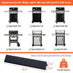 15.3" Flavorizer Bars for Weber Spirit 300 & GS4 II 300 Series, Spirit E310 E315 E320 E330 S310 S315 S320 S330 Grills with Front Control Knobs, Spirit 310 Replacement Parts for Weber 7636 69797 68843