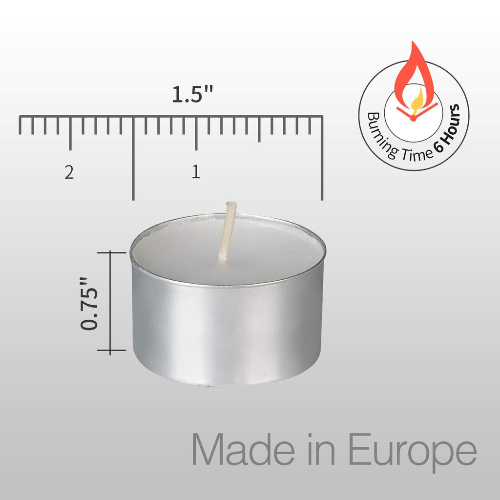 Unscented White Tealight Candles -200 Packs, 6 to 7 Hour Burn Time Smokeless Tea Light Candles, Mini Votive Paraffin Candles with Cotton Wicks for Shabbat, Weddings, Christmas, Home Decor