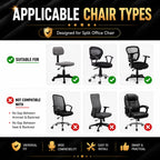 Water-Resistant Stretchable Desk Office Chair Seat Cushion Covers - Universal Spandex Computer Chair Slipcover - Removable Washable Cushion Protectors for Dogs, Cats, Black
