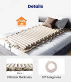 VOCIC Alternating Air Pressure Mattress Pad, Bed Sore Prevention Solution Mattress Topper with 6-Setting Pump, Waterproof Pressure Ulcer Cushion Pad for Hospital Beds and Home (S12VA, Beige)
