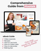 Kootek Cake Decorating Kit Baking Supplies Cake Turntable with 2 Frosting Straight Angled Spatula 3 Icing Smoother Scrapers Baking Accessories Tools for Beginners and Pros, Pink