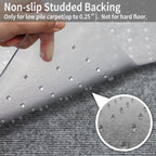 SHAREWIN Office Chair Mat for Carpet Floors, 47" x 59" Clear Desk Chair Mats for Low Pile Carpeted Protector, Sturdy PVC Computer Chair Mats Anti-Slip and Easy to Clean for Home & Office