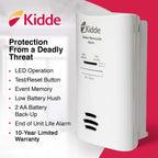 Kidde Carbon Monoxide Detector, Plug-in Carbon Monoxide Detector with AA Battery Backup, 85 dB Alarm, LED Status Light Indicators, 3rd Edition