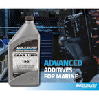 Quicksilver High Performance SAE 90 Gear Lube for Mercury Outboards and MerCruiser Sterndrives, 2.5 Gallon