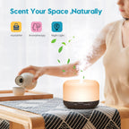 YIKUBEE Diffuser, 500ml Essential Oil Diffuser, Oil Diffuser with Remote Control, Aromatherapy Humidifier, Diffusers for Home, Diffusers for Essential Oils Large Room