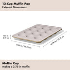 OXO Good Grips Non-Stick Pro Ceramic Coated Metal Bakeware 12 Cup Muffin Pan – Biscuit
