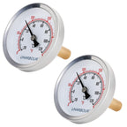 Uharbour 2-1/2" Dial Water Thermometer, Bi-Metal Temperature Gauge with 1-3/4" Lead-Free Brass Stem and 1/2" NPT Back Mount, Accuracy 2% Range 0-250°F / -20-120 °C（2pcs）