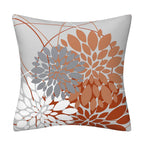 Drmstow Orange Pillow Covers 18x18 Inch Dahlia Fall Throw Pillow Covers Farmhouse Outdoor Home Decorative Pillow Cushion Cases for Sofa Bed Living Room, Set of 2