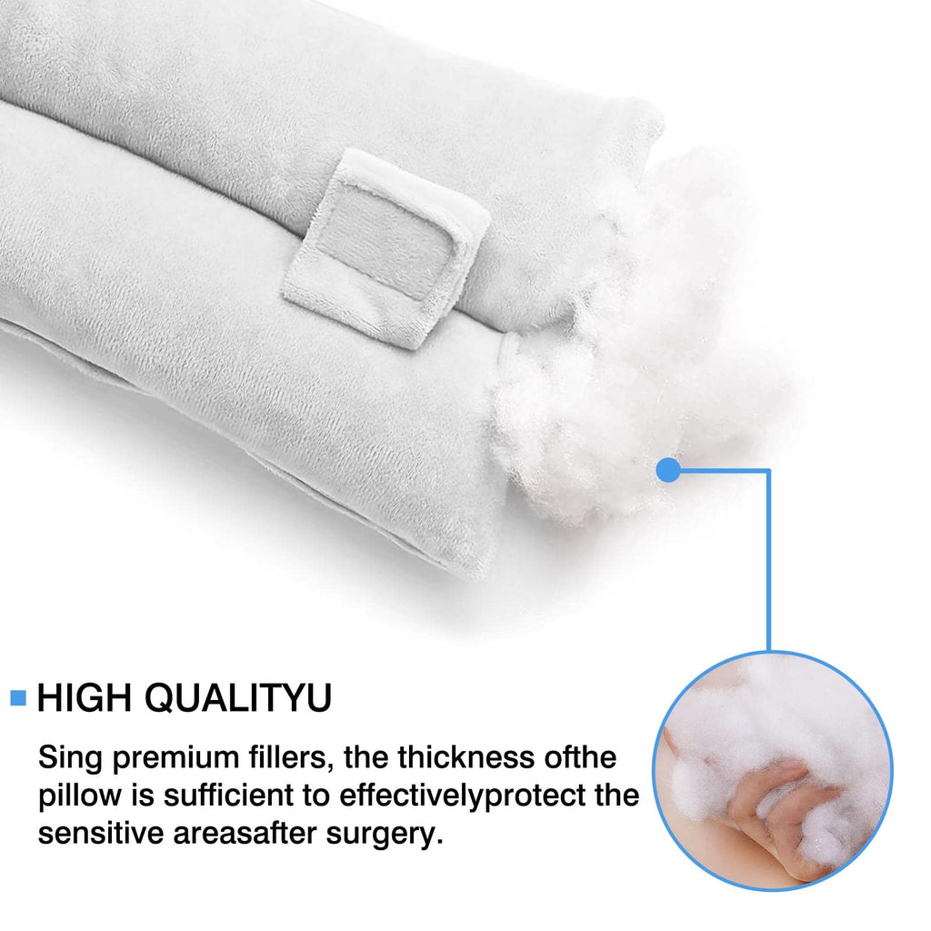 Mastectomy Pillow Hysterectomy Pillows C Section Recovery Must Haves Essentials Products Seat Belt Cushion Post Surgery Gifts for Women Breast Pillow Cushion with Insert Ice Pockets