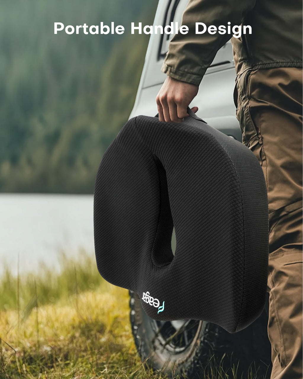 X Large Memory Foam Seat Cushions for Office Chairs Desk,20x18x4.7 Inch Thick,【Soft Cotton Surface】 Chair Cushion Tailbone Pain Relief Extra Dense Hip Sciatica Car Seat Cushion for Long Sitting Black