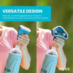 INTEX Rechargeable Handheld Pool Vacuum Cleaner with 94” Telescoping Pole, 2 Brush Heads, & Shaft Adapter for PureSpas & Pools