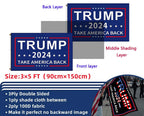 Trump 2024 Flag 3x5 Donald Trump 2024 Take America President Back Flags Made in USA Outdoor Double Sided 3 Ply Heavy Duty Banner with 2 Brass Grommets UV protection Fade Resistant for Indoor Outdoor
