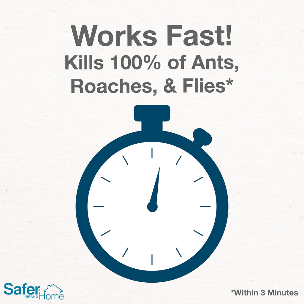 Safer Brand Home SH110SR Indoor Ant, Fly, Roach, Spider, Silverfish & Flea Killer Ready-to-Use Spray with Eco-Friendly Concentrate Refill – Made with Natural Oils – 24 fl oz RTU, 2.2 fl oz concentrate