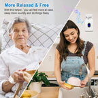 Daytech Wireless Caregiver Pager System Call Button Nurse Alert for Elderly Alert System for Seniors Disabled Patient 1 Alert Watches + 1 Receiver