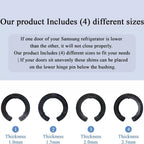 MOTOFITOOL 12 Pcs Upgraded DA99-04158A Hinge Shim Refrigerator Door Height Adjustment Kits, Replacement Parts Compatible with Samsung 3282540, DA60-00314C, PS6448337 AP5668209, 4 Different Thickness