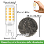 TJOY 12 Pack G9 LED Bulb 4W Equivalent 40 Watt, Replacement G9 Halogen Light Bulb, 3000K Soft Warm White, T4 Bi-pin Base, Small G 9 Socket for Chandelier, 120V, 450 Lumen, Non-dimmable