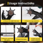 XOOL Upgraded Long Handle Leather Hole Punch Set, Punch Pliers with Effort-Saving Design, Ideal for Belts, Shoes, Saddles & DIY Leather Work