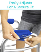 Vive Walker Handle Cushions - Padded Hand Covers - Soft Padding Medical Accessories for Folding Rolling Wheelchair, Rollator Handle, Senior, Elderly Grippers - Foam Crutch Pads Grips - Mobility Aid (Blue)