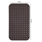 Yanzifly Bathtub Mat Non Slip Bath Mat for Tub Silicone Soft & Safe, Bath Tub Mat Non Slip Shower Mats, Suction Cups Bath Tub Anti Slip Matt for Kids Elderly Non Toxic, Machine Washable- Brown