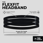 Thin Elastic Headbands for Men - Sports Hair Head Band for Women & Men - Non Slip Mens Workout Headband - Running or Soccer Headband - 6-Pack