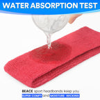 Sweatbands Sports Headband for Men & Women - Moisture Wicking Athletic Cotton Terry Cloth Sweatband for Tennis, Basketball, Running, Gym, Working Out