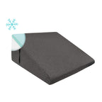 Bedluxe Wedge Pillow for Sleeping, 12 inch Elevated Support Bed Wedge Pillow, Breathable Triangle Pillow Wedge with Cooling Memory Foam Top - Removable Washable Cover, Black