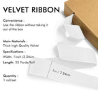 White Velvet Ribbon 1'' 25 Yards for Christmas Tree, Gift Wrapping, Flower Bouquet, Wreath Decorations, Bow Making