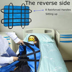 Positioning Bed Pad with Handles 48" X 40" Incontinence Mattress Bedding Protector Liner Underpad Straps for Easy Lift & Transfer Reusable Washable Waterproof Hospital Quality
