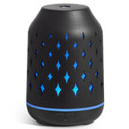 InnoGear Aromatherapy Diffuser, 150ml Ceramic Diffuser Ultrasonic Humidifier Cool Mist Essential Oil Diffusers for Home Air Diffuser with 2 Mist Modes Waterless Auto Off, Black