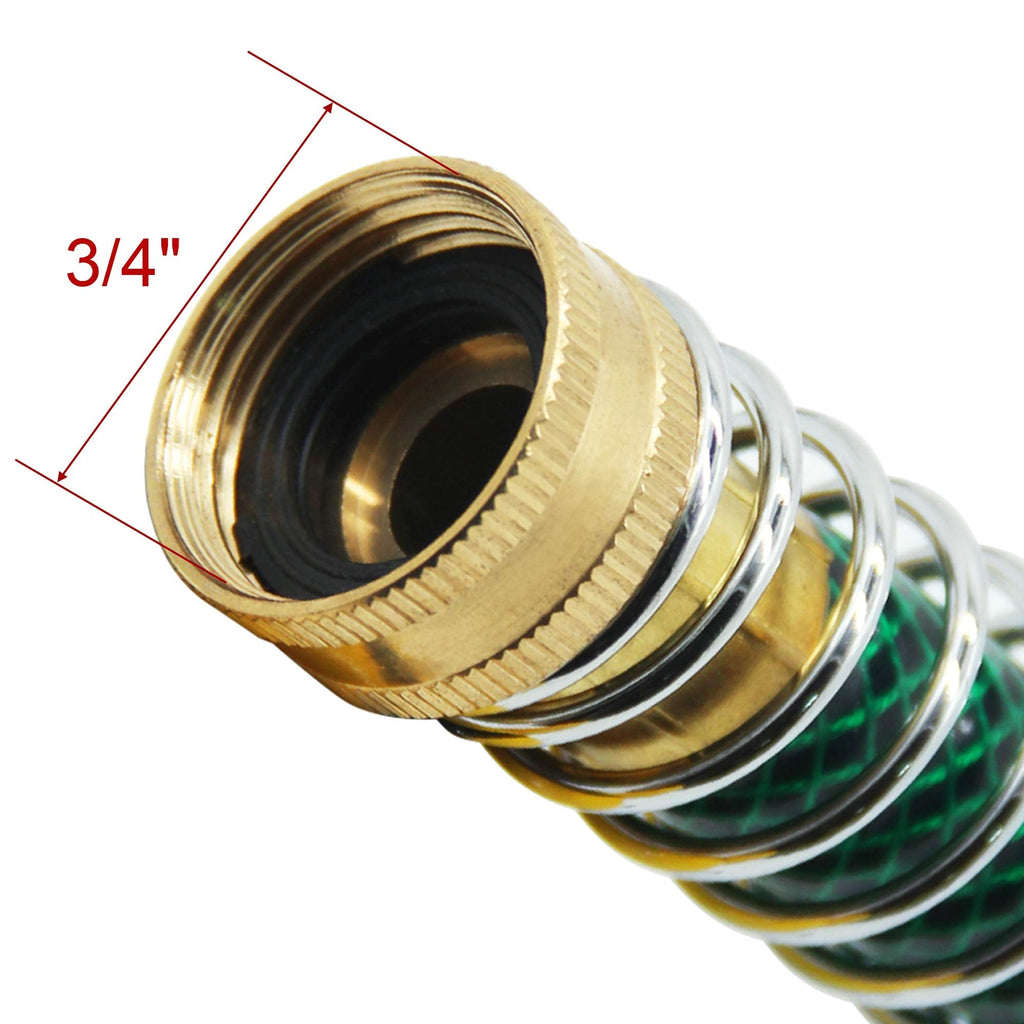 GARDEN Hose Extension Adapter Kink Protector Brass - Stainless Steel Coil Spring