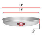 Fat Daddio's Anodized Aluminum Round Cake Pan, 12 x 2 Inch (Pack of 2)
