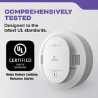 Kidde Smoke & Carbon Monoxide Detector, 10-Year Battery Powered, Voice Alerts, LED Warning Light Indicators