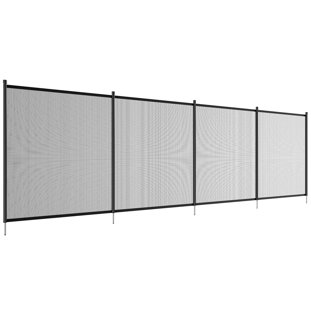 VEVOR Pool Fence, 4 x 12 FT Pool Fences for Inground Pools, Removable Pool Fencing, Easy DIY Installation Swimming Pool Fence, 340gms Teslin PVC Pool Fence Mesh Protects Kids and Pets