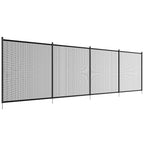 VEVOR Pool Fence, 4 x 12 FT Pool Fences for Inground Pools, Removable Pool Fencing, Easy DIY Installation Swimming Pool Fence, 340gms Teslin PVC Pool Fence Mesh Protects Kids and Pets