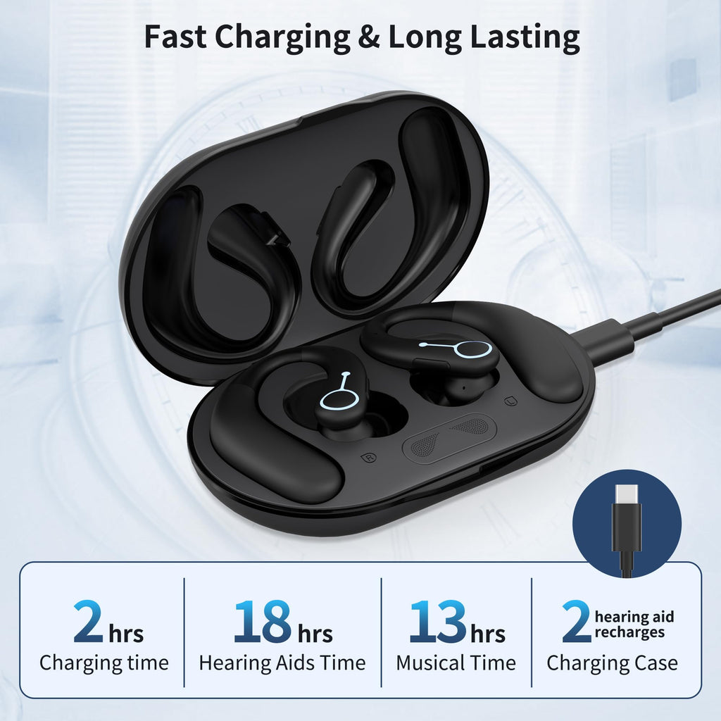 WASOCA Hearing Aids for Seniors, Hearing Aids Rechargeable with Bluetooth, Hearing Aid APP Control, Hearing Amplifier for the Hearing Loss, Hearing Your Voice. FSA or HSA Eligible