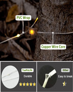Solar Camping String Lights, 4 in 1 Fairy String Lights, Portable Waterproof Camp Lamp with 8 Lighting Modes, Hanging Rechargeable Tent Lantern for Christmas Decorations Patio Party Essentials-32.8 FT
