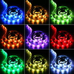 HIKENRI Battery Powered LED Strip Lights, 24-Keys Remote Controlled, DIY Indoor and Outdoor Decoration, 6.56ft Waterproof